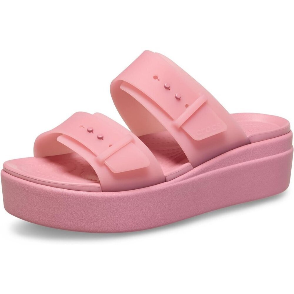 Women's Slide Sandal Rosette Cushioned Wedge Heel Classic Comfort Slip On Shoes